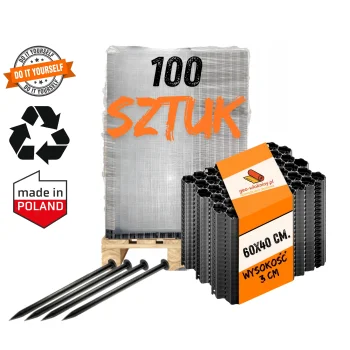 Kratka KRATA Parkingowa Trawnik Podjazd 60x40x3 cm EKO Parking Drogowa 100 szt.